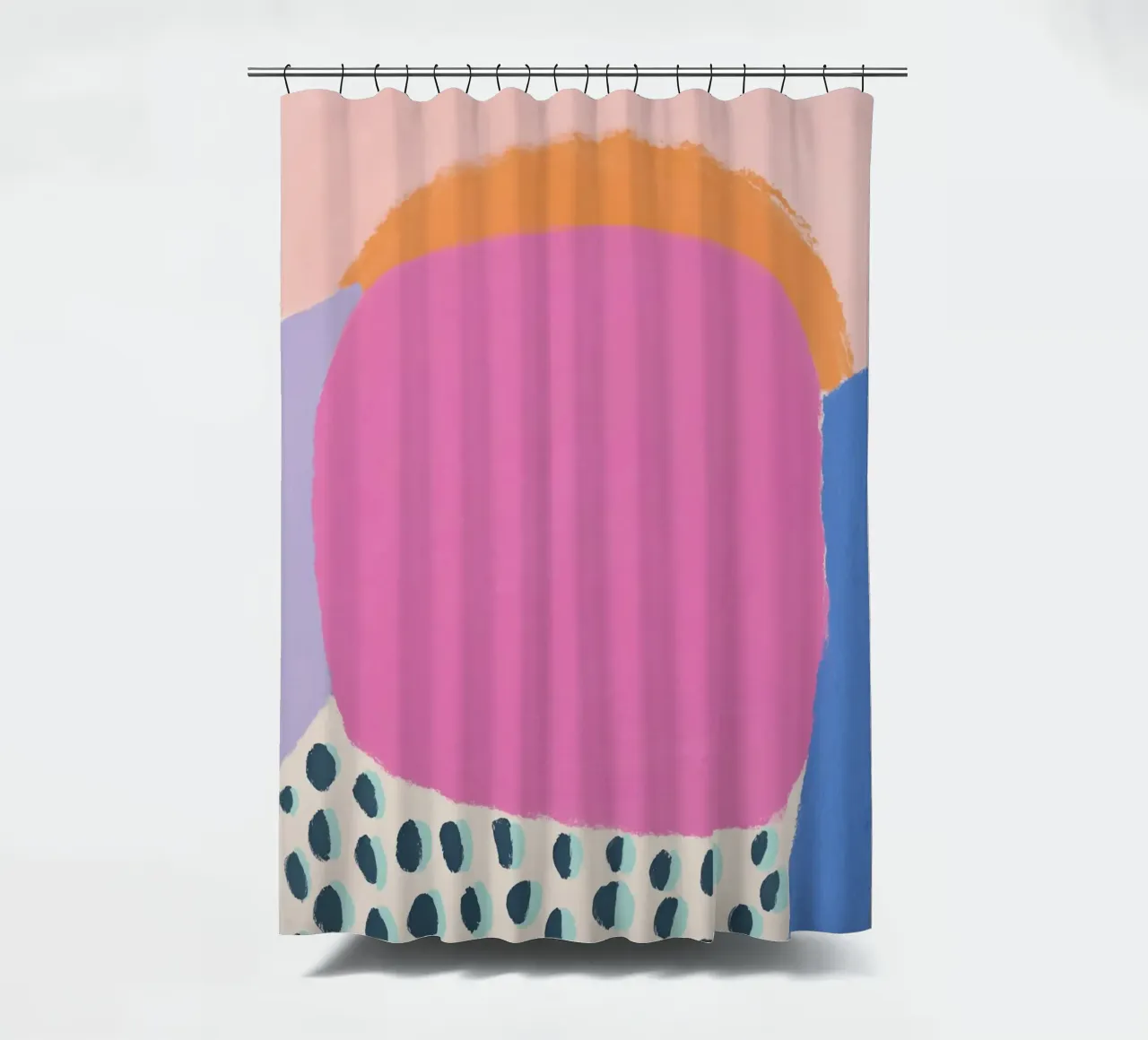 Levendige zomerblobs douchegordijn van Carinaprint