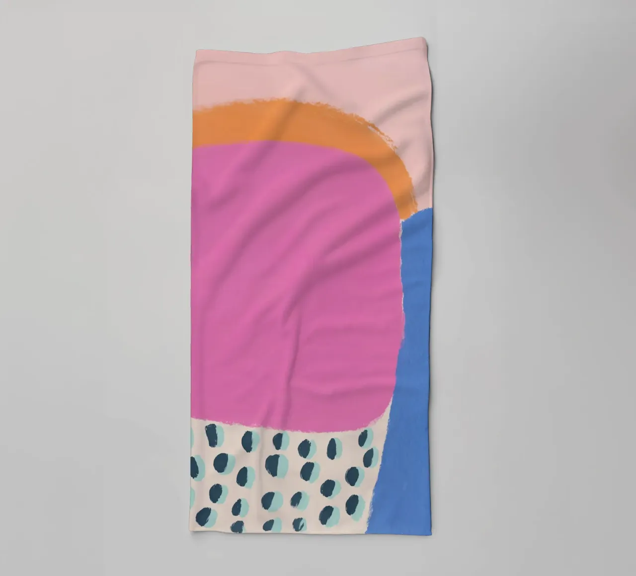 Lively summer blobs towel by Carinaprint