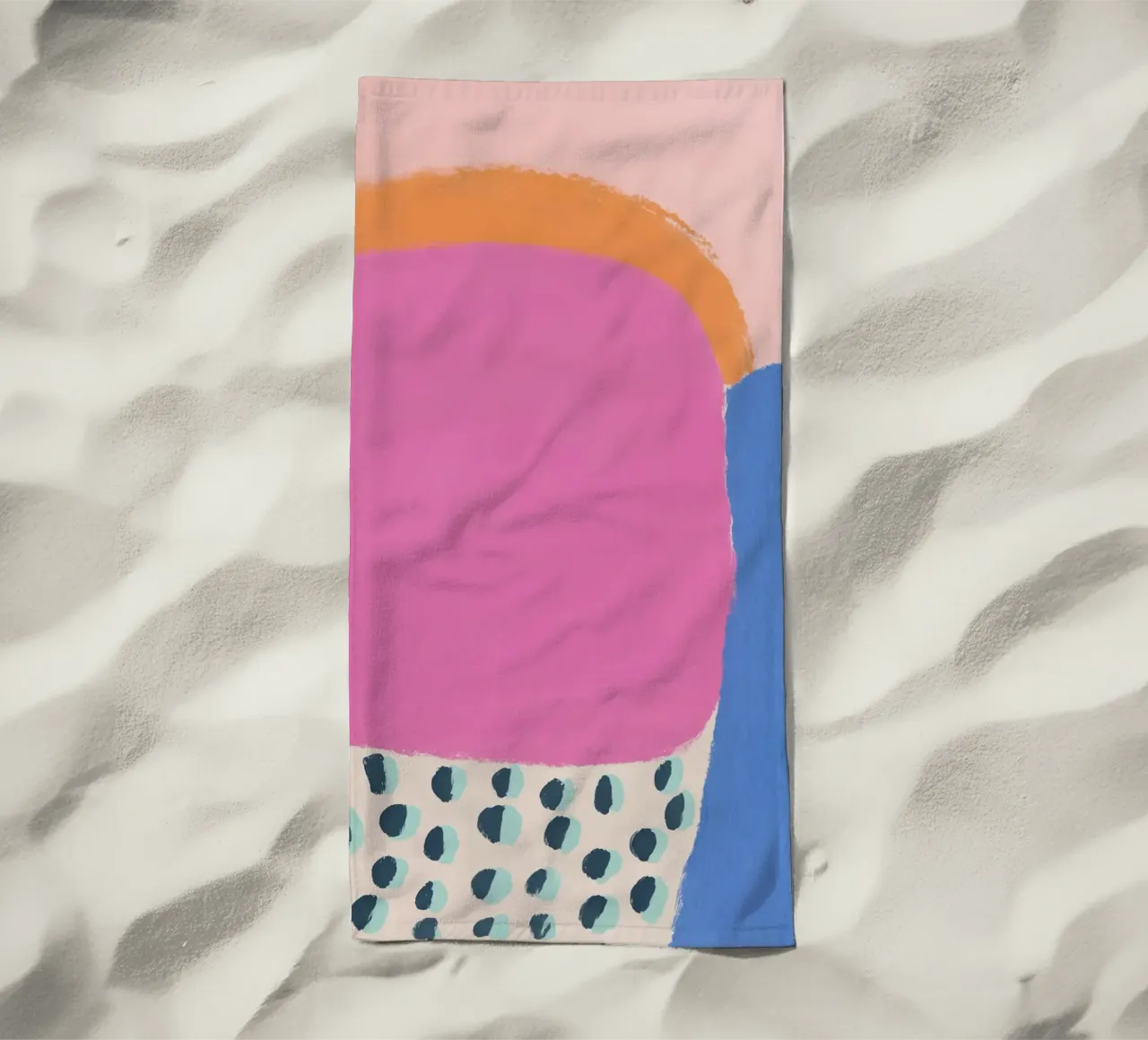 Levendige zomerblobs strandhanddoek van Carinaprint