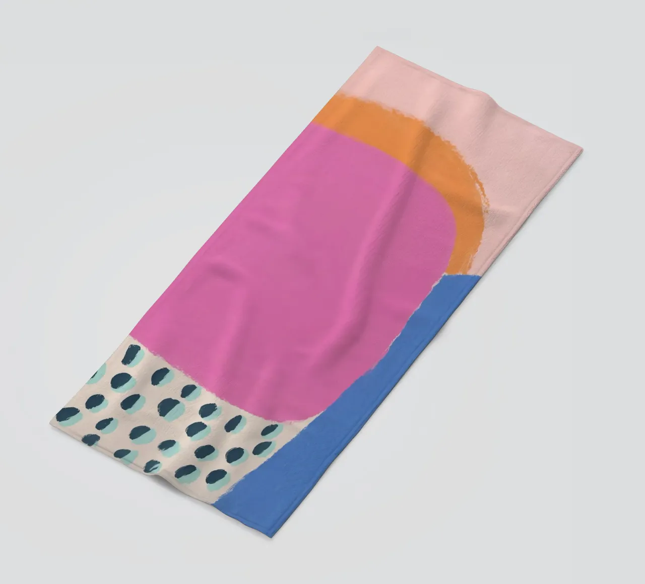 Levendige zomerblobs strandhanddoek van Carinaprint