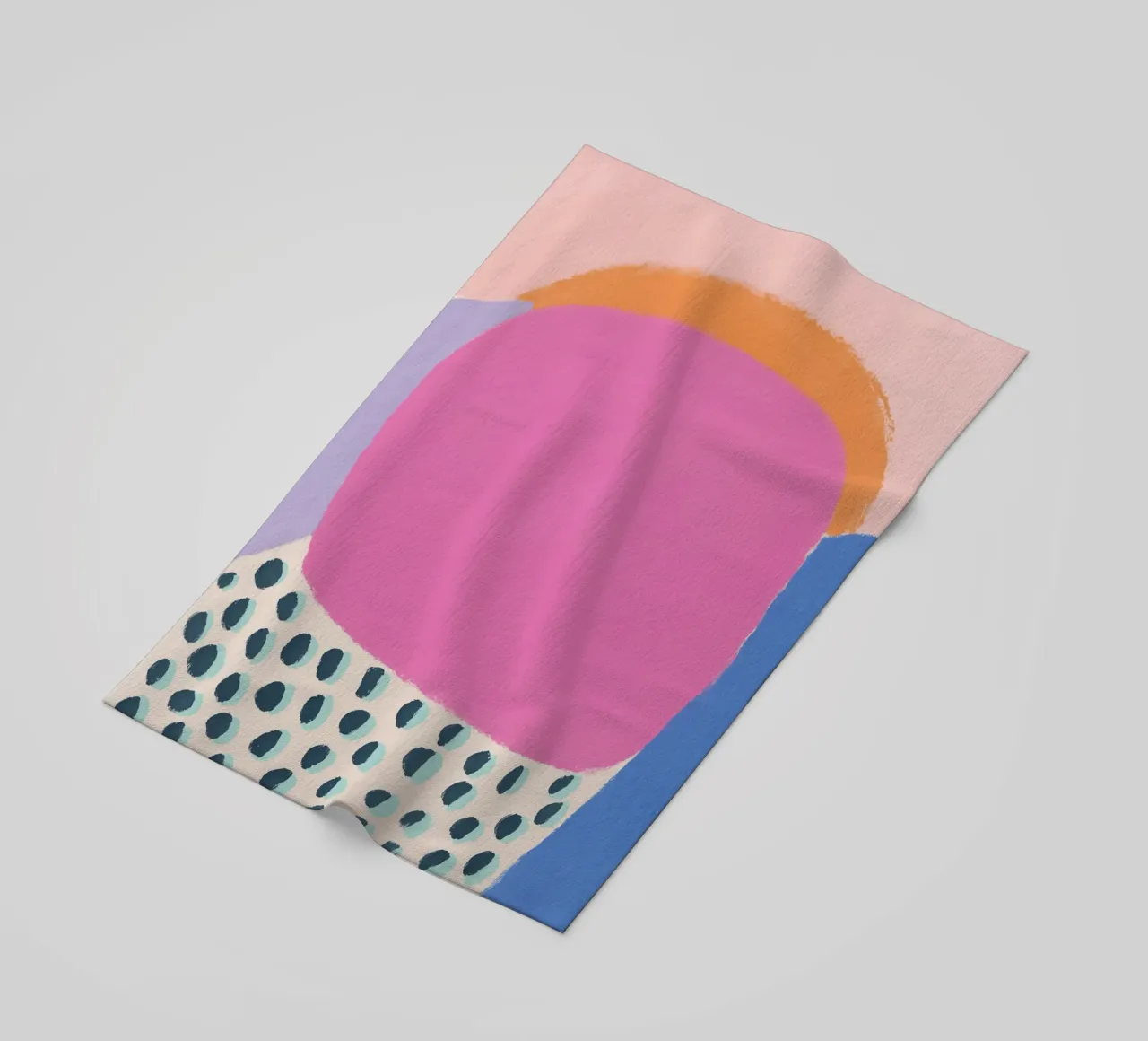 Levendige zomerblobs strandhanddoek van Carinaprint