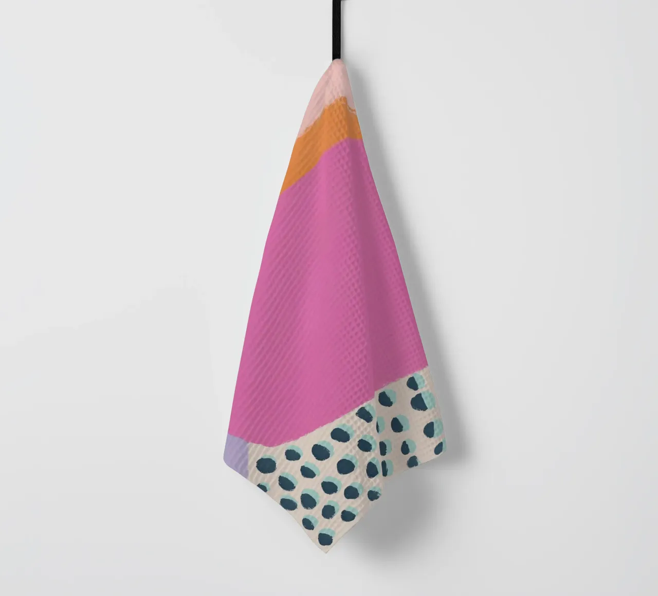 Levendige zomerblobs theedoek van Carinaprint