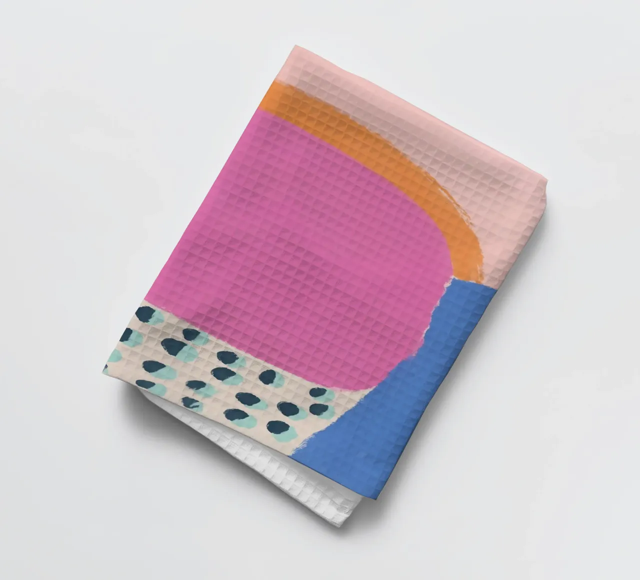 Levendige zomerblobs theedoek van Carinaprint