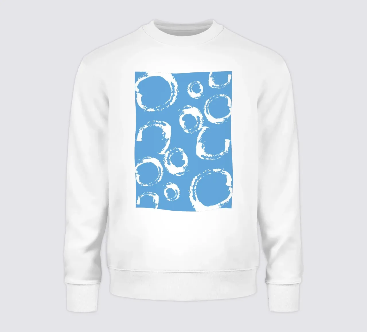 Impresión abstracta de círculos azules - Modern Minimalist, Coastal Vib sudadera de ClubArt