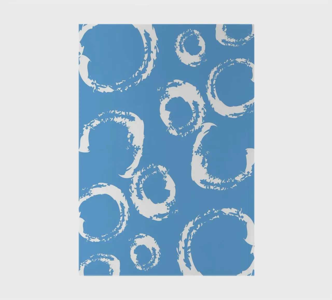 Abstract Blue Circles Print - Modern Minimalist, Coastal Vib notebook by ClubArt