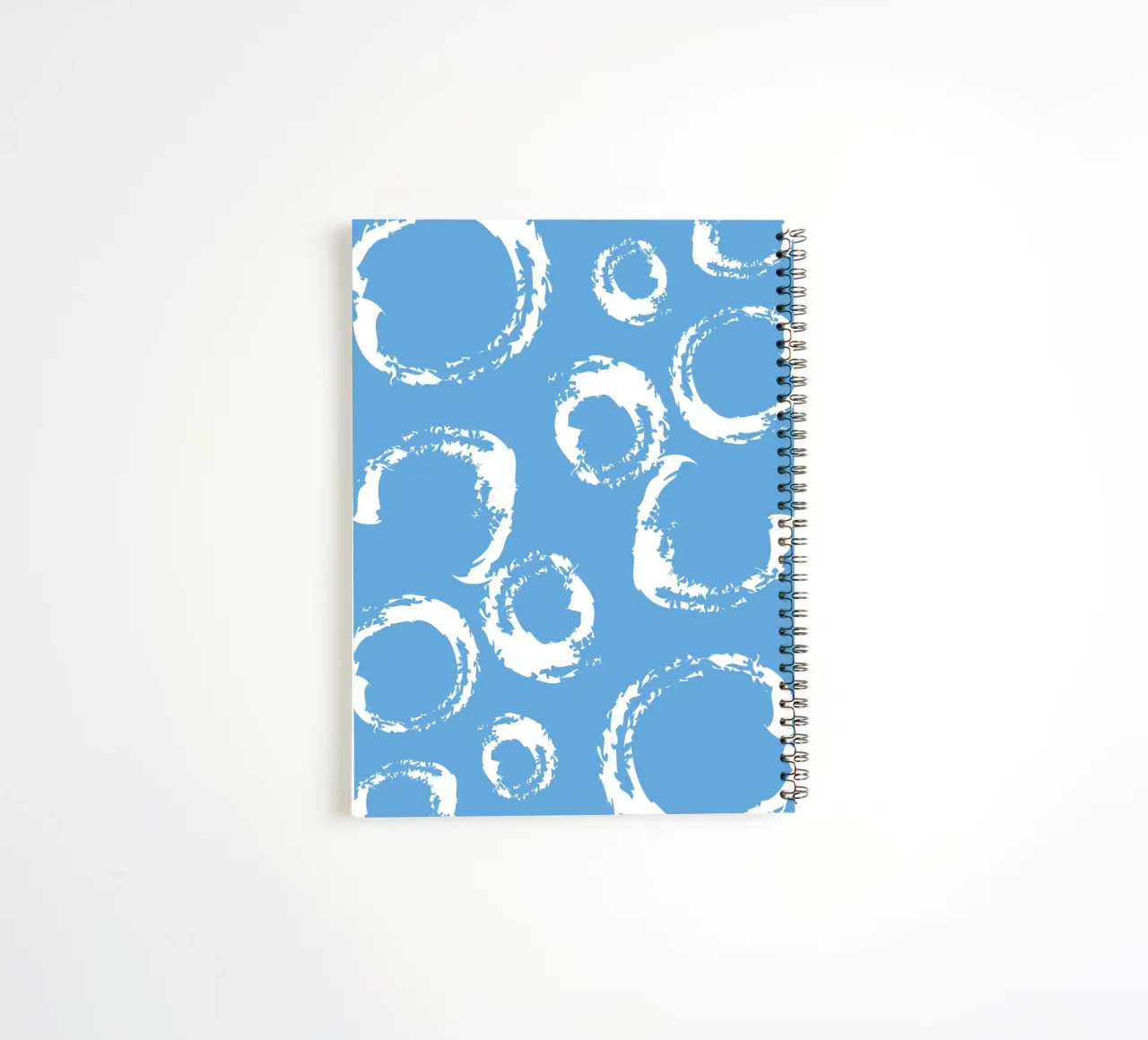 Abstract Blue Circles Print - Modern Minimalist, Coastal Vib spiral notebook by ClubArt