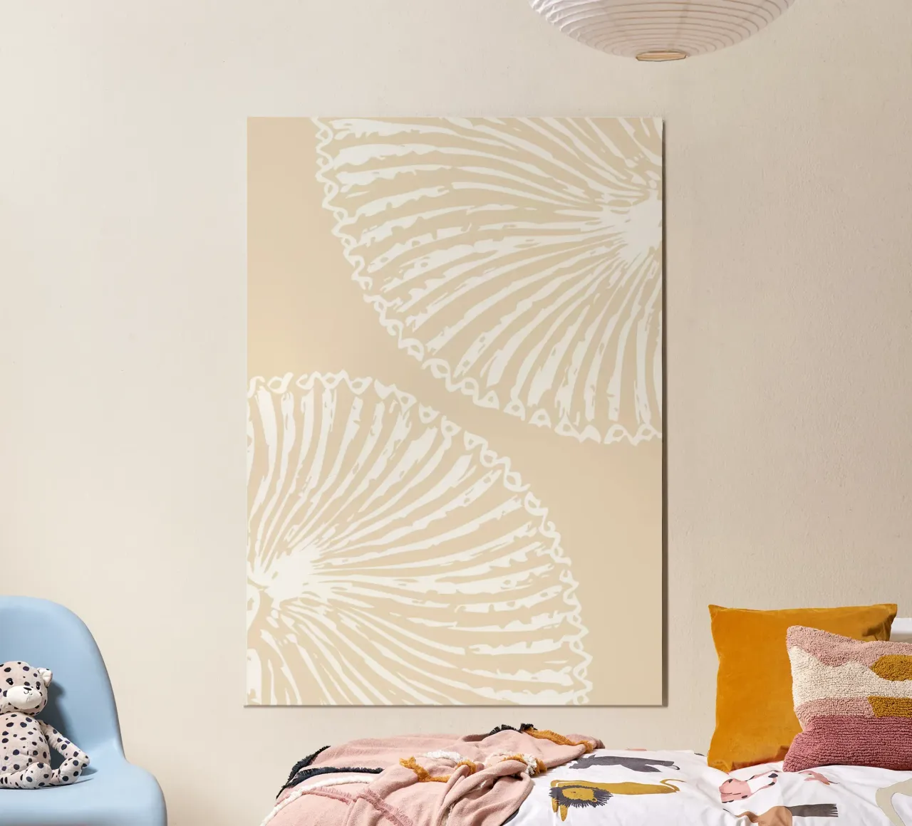 Abstract Seashell Print - Neutral Coastal Decor, Modern Beac poster by ClubArt