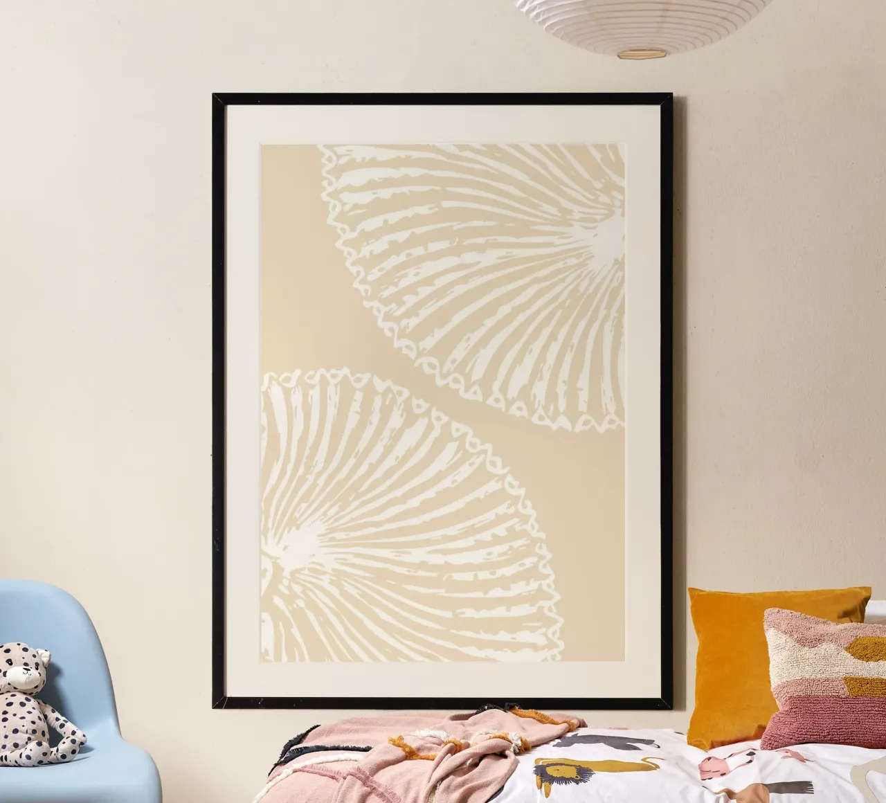 Abstract Seashell Print - Neutral Coastal Decor, Modern Beac poster by ClubArt