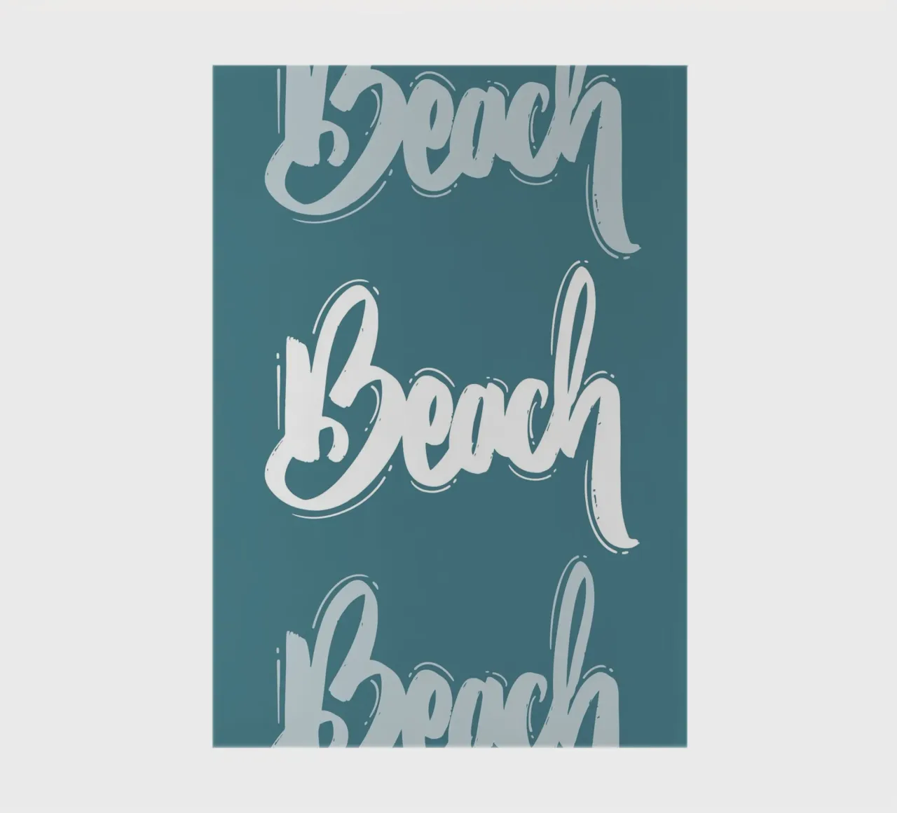 "Beach" Calligraphy Print - Coastal Decor, Summer Vibes Art notebook by ClubArt