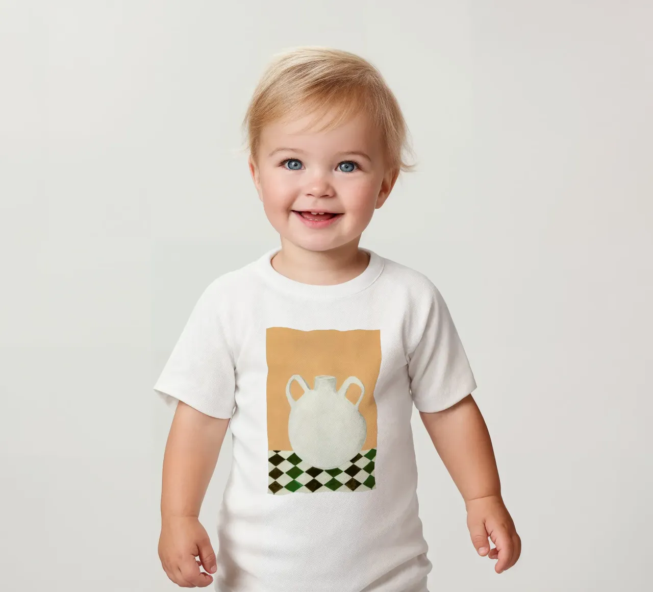 White Jug baby t-shirt by Isabelle Vandeplassche