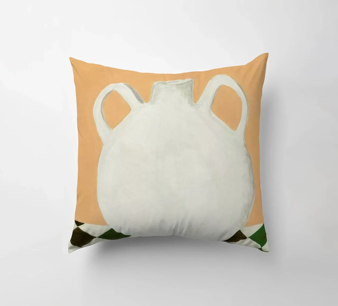 White Jug decorative cushion by Isabelle Vandeplassche