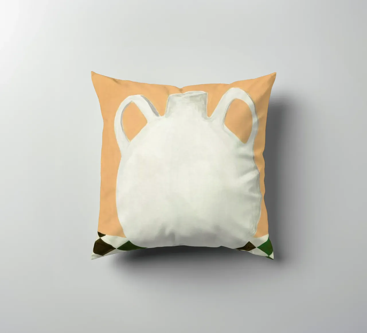 White Jug decorative cushion by Isabelle Vandeplassche