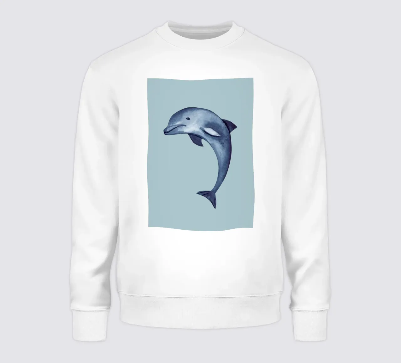 Springender Delphin Aquarell - Ozean Kunst, Küsten Marine Dekoration Sweatshirt von ClubArt