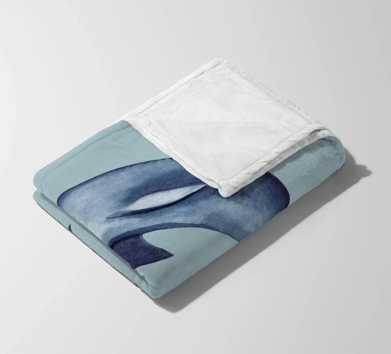 Springender Delphin Aquarell - Ozean Kunst, Küsten Marine Dekoration Fleecedecke von ClubArt