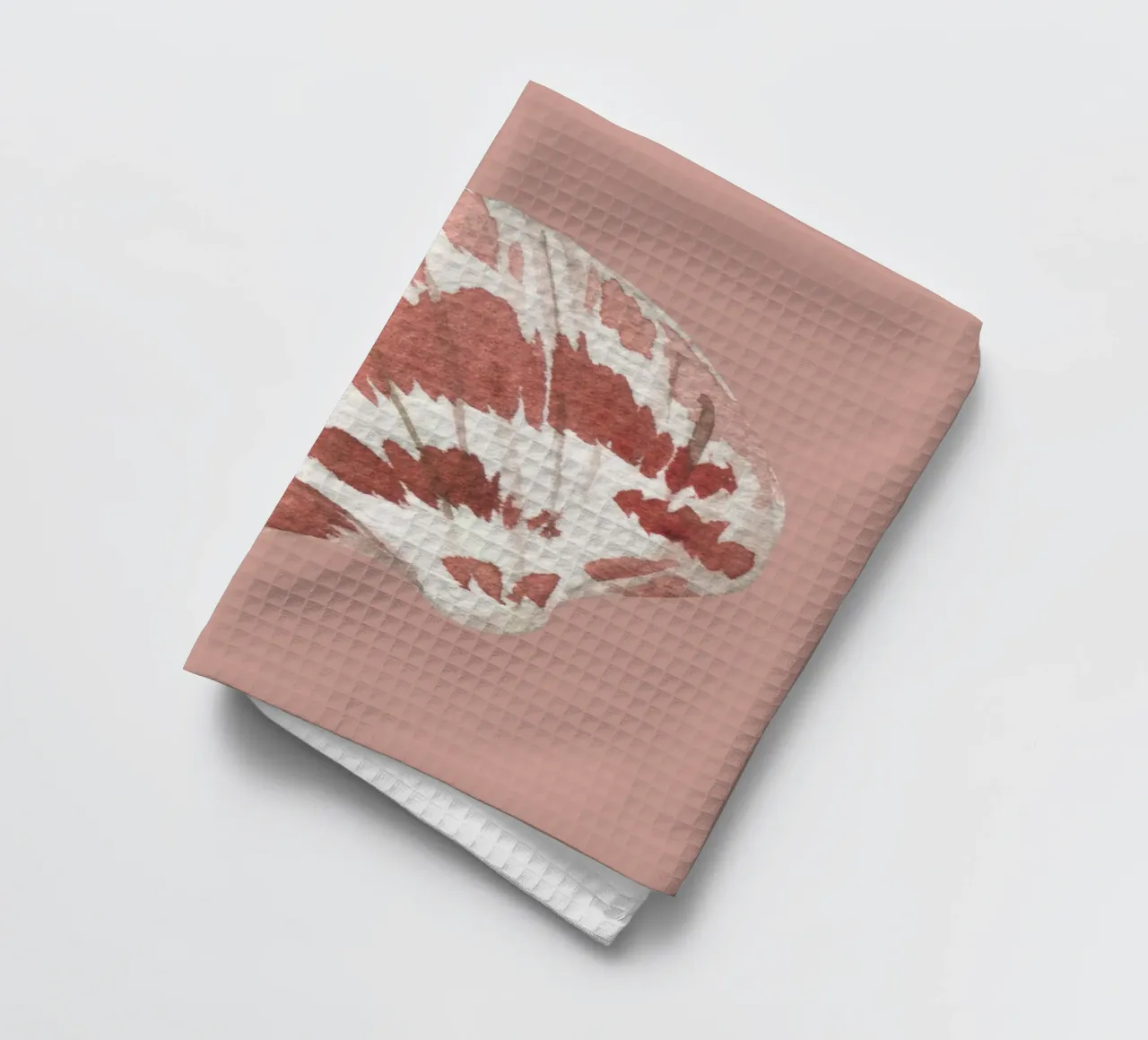 Acquerello Scallop Shell - Terracotta e bianco, Coastal Chic canovaccio da cucina da ClubArt
