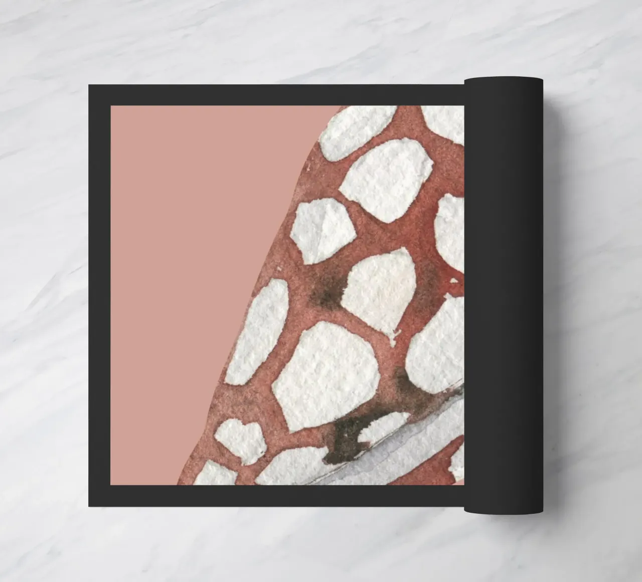 Conchiglia maculata acquerellata - Terracotta e bianco, Ar. costiera zerbino da ClubArt