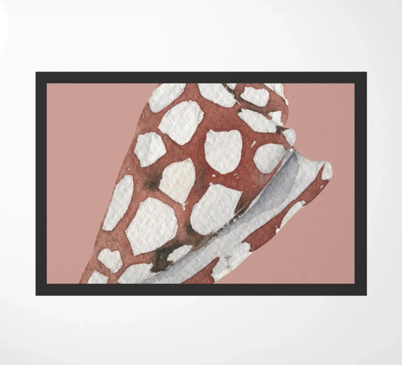 Conchiglia maculata acquerellata - Terracotta e bianco, Ar. costiera zerbino da ClubArt