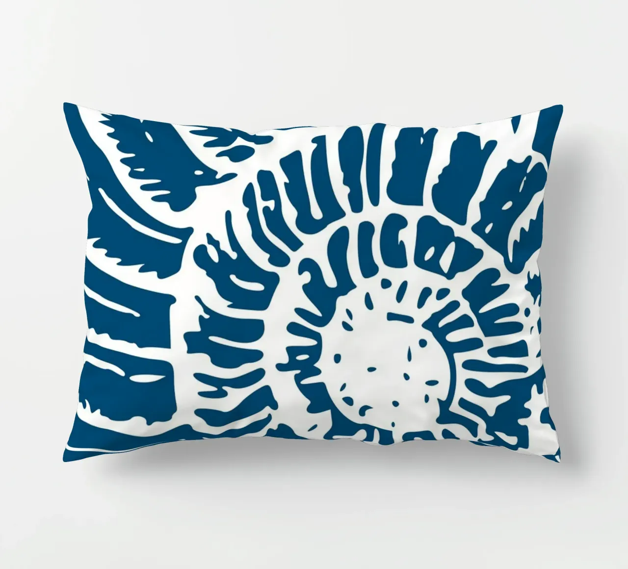Ammonite Fossil Print - Nautical Blue, Ancient Ocean Art decorative cushion by ClubArt