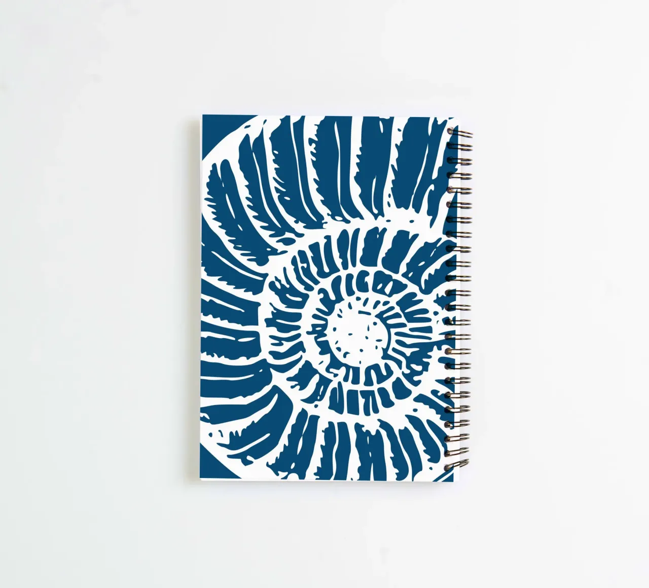 Ammonite Fossil Print - Nautical Blue, Ancient Ocean Art spiral notebook by ClubArt