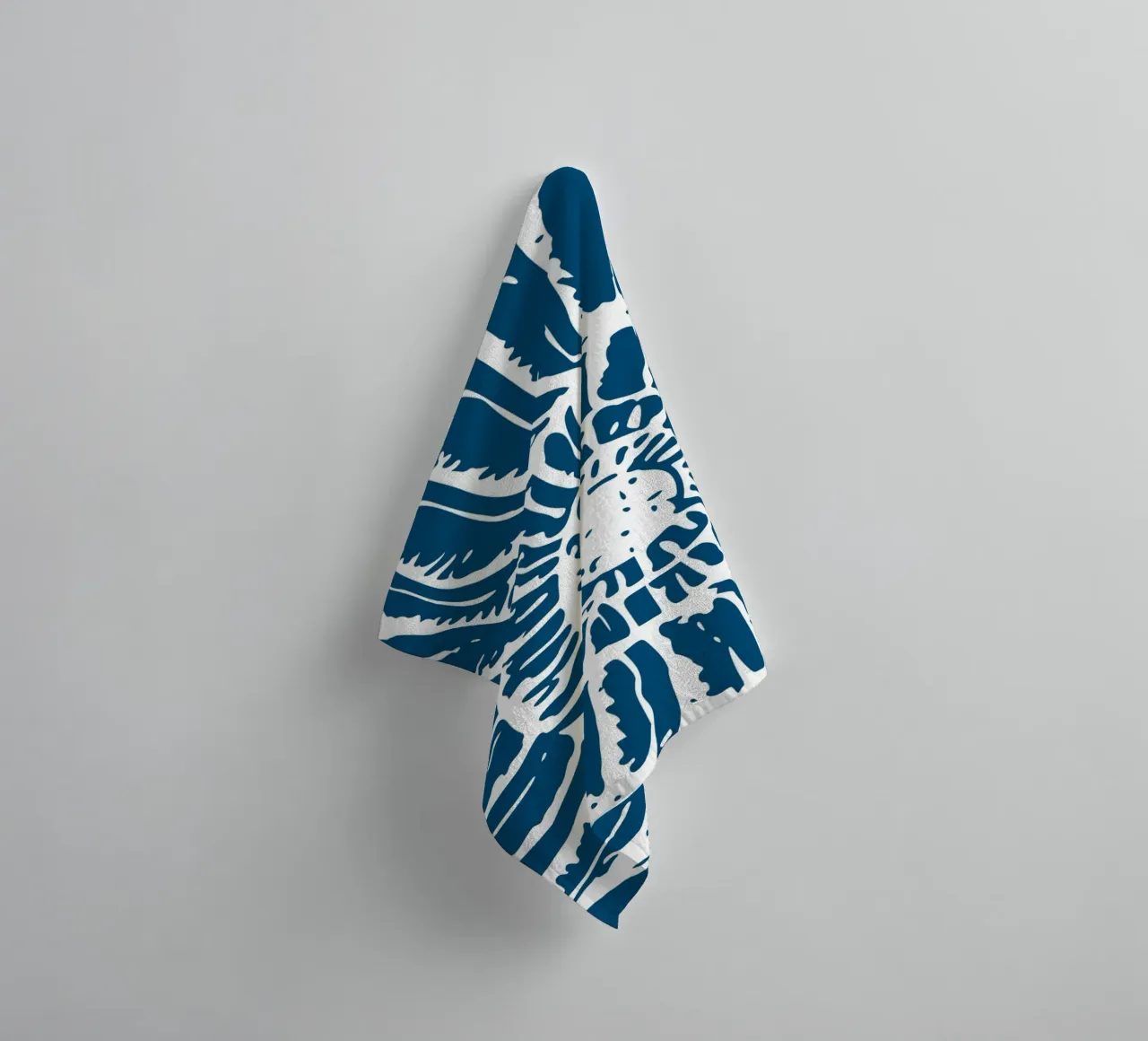 Ammonite Fossil Print - Nautical Blue, Ancient Ocean Art towel by ClubArt