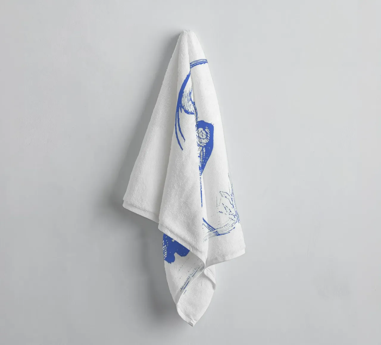 Blue Heron Bird Print - Coastal Nature, Pond Life Art towel by ClubArt