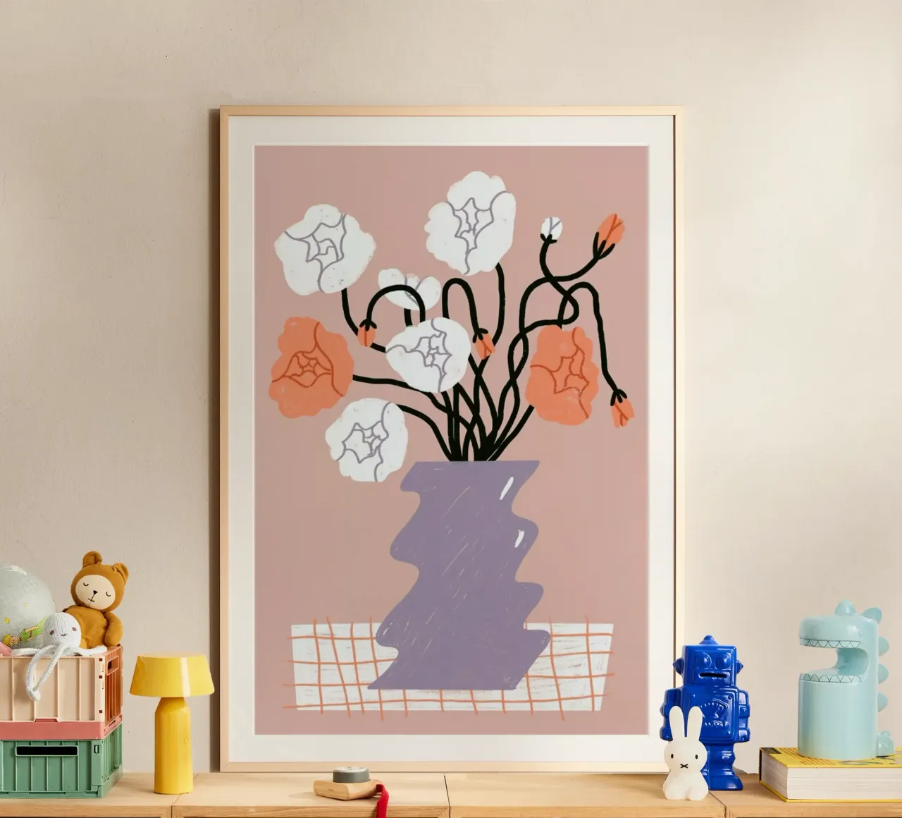 Garden's Greetings poster con telaio in plastica da Pure