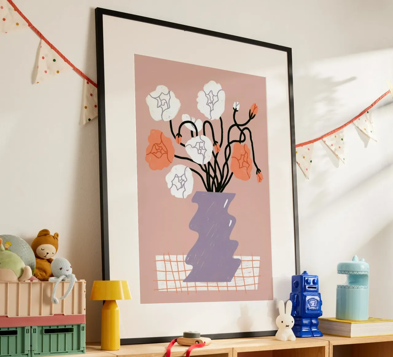 Garden's Greetings poster con telaio in plastica da Pure