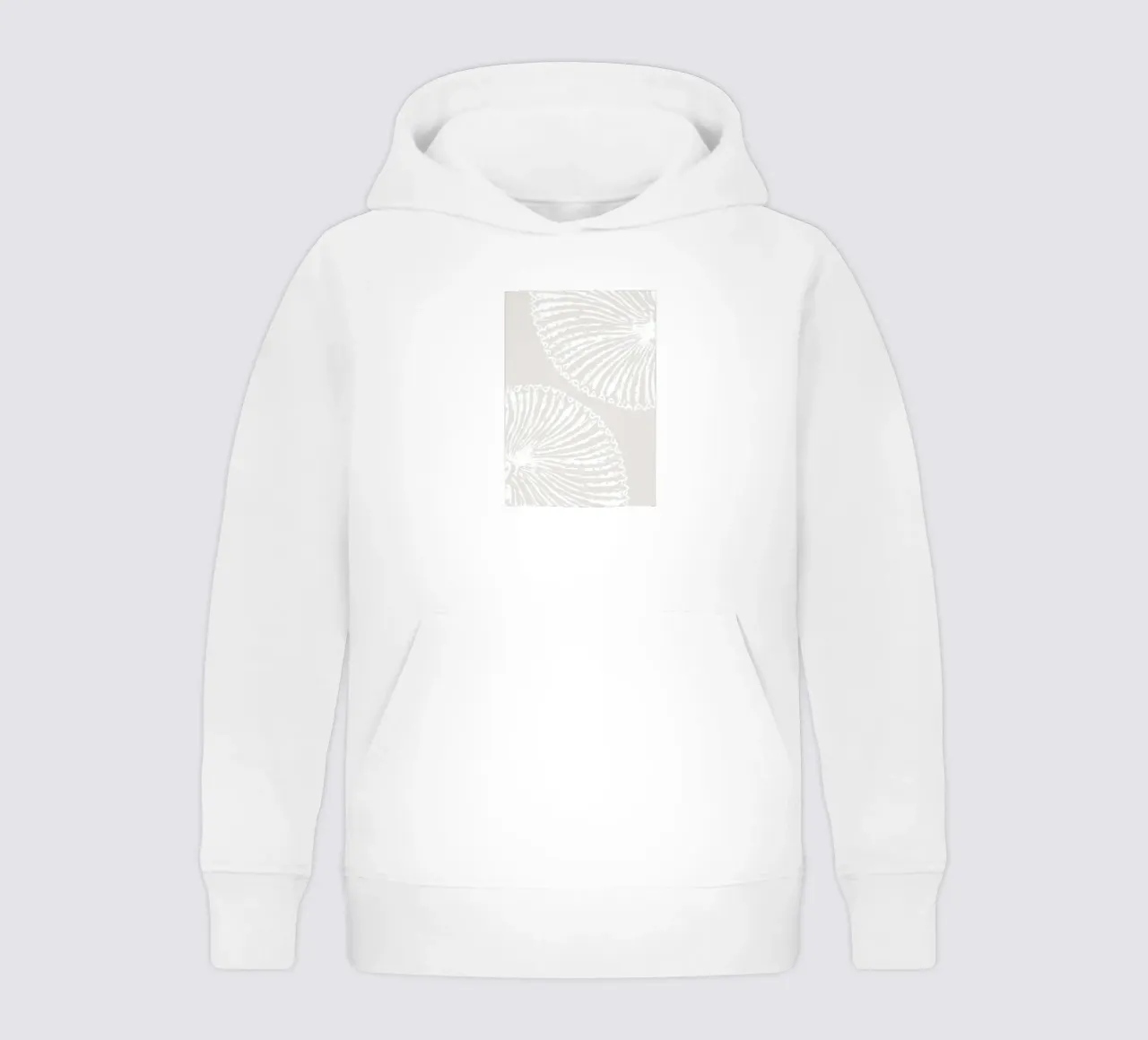 Abstract Seashell Print - Neutral Coastal Decor, Modern Beac kids hoodie by ClubArt
