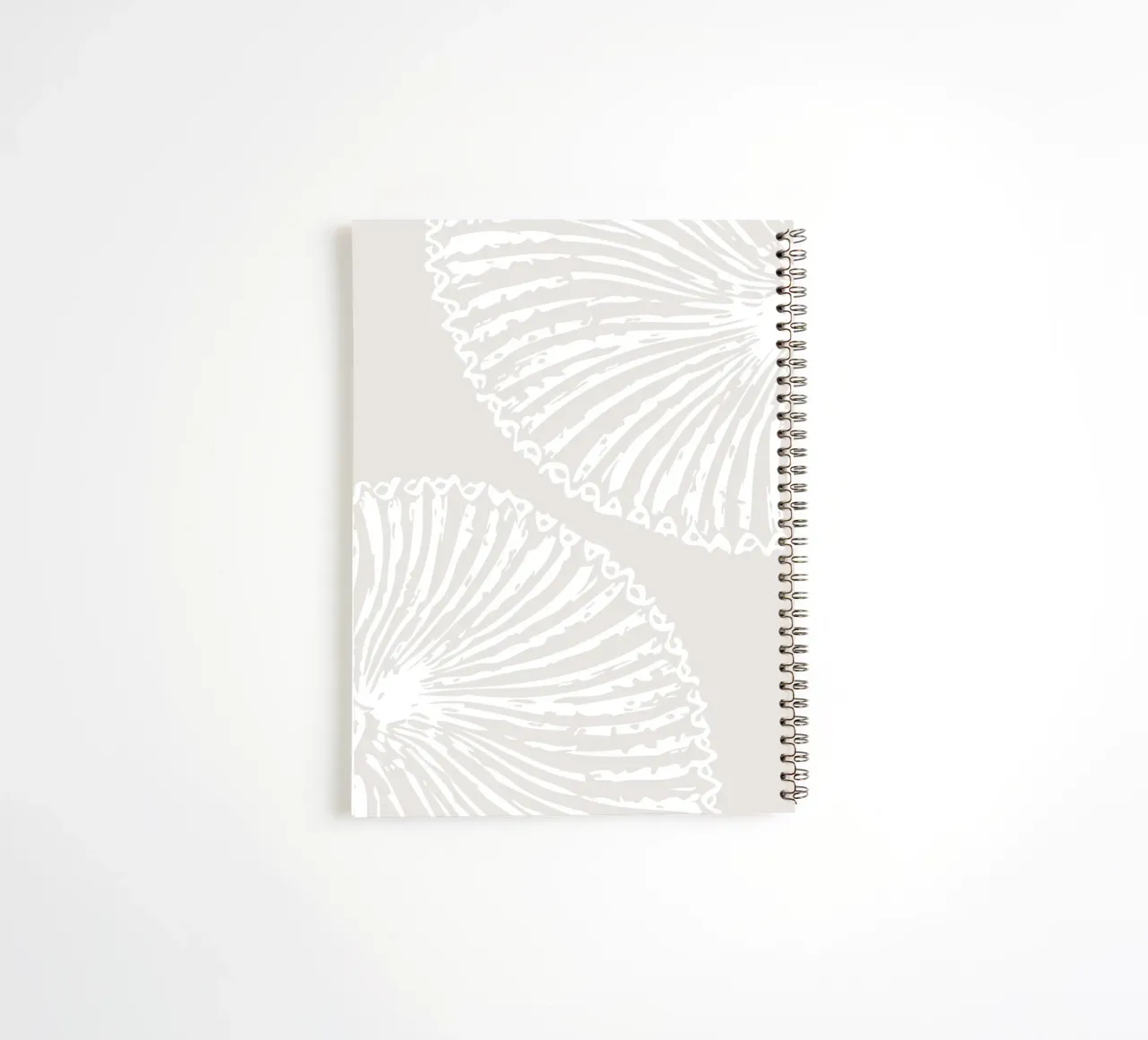 Abstract Seashell Print - Neutral Coastal Decor, Modern Beac spiral notebook by ClubArt