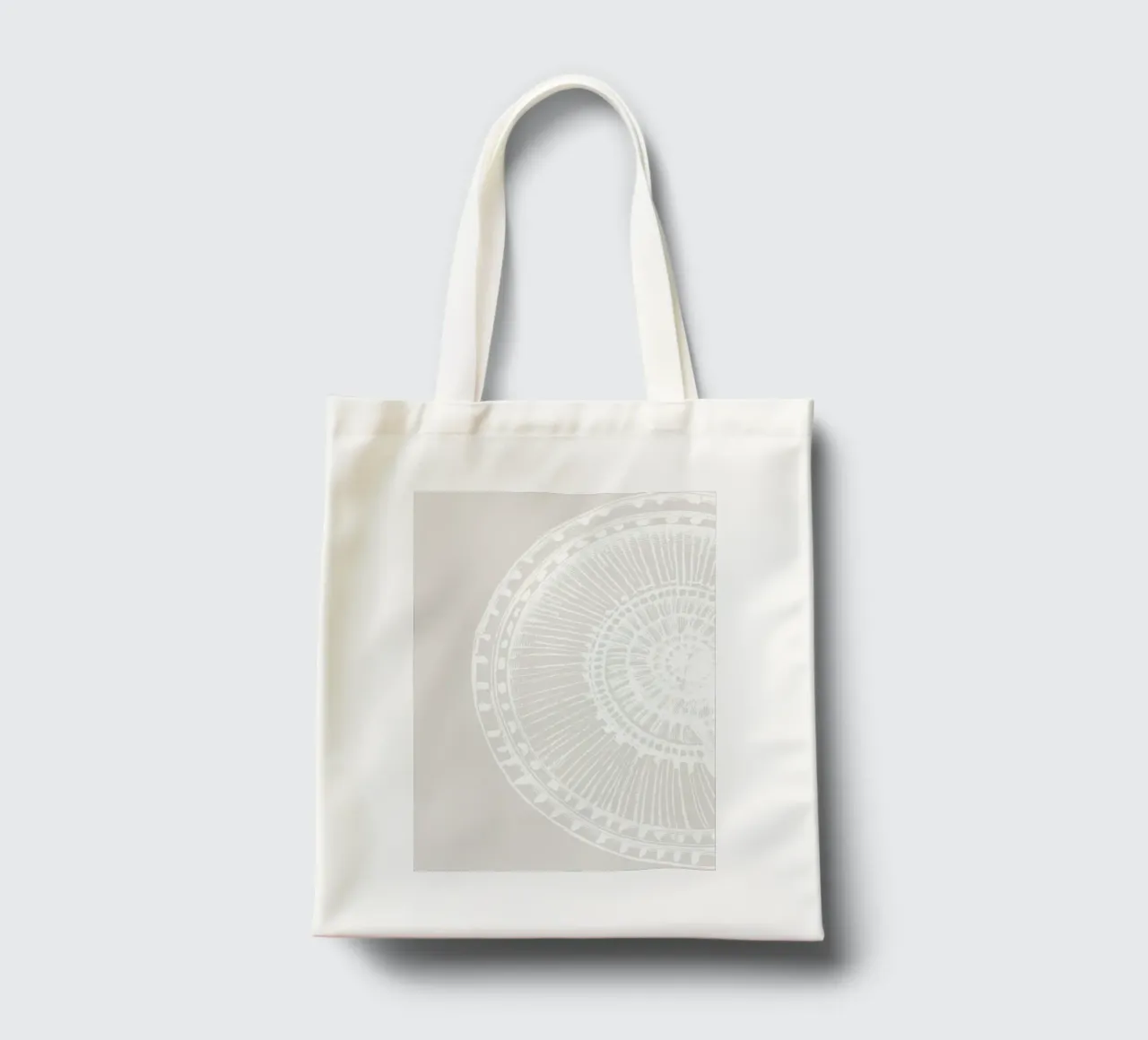 Abstract Seashell Print - Neutral Coastal Bathroom Art tote bag by ClubArt