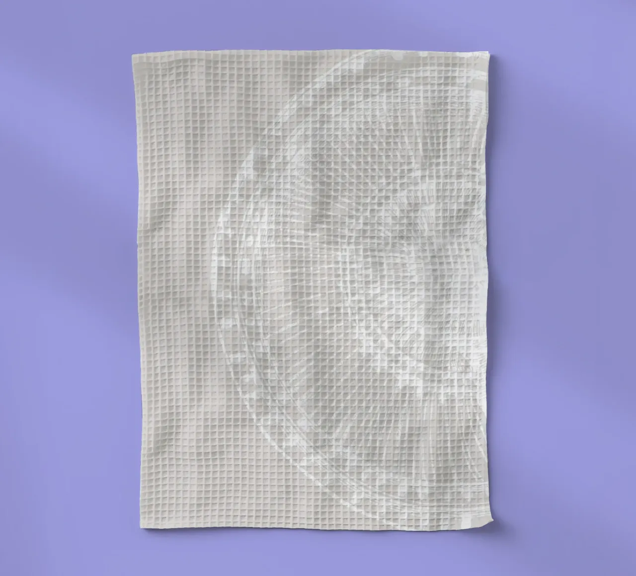 Abstract Seashell Print - Neutral Coastal Bathroom Art tea towel by ClubArt