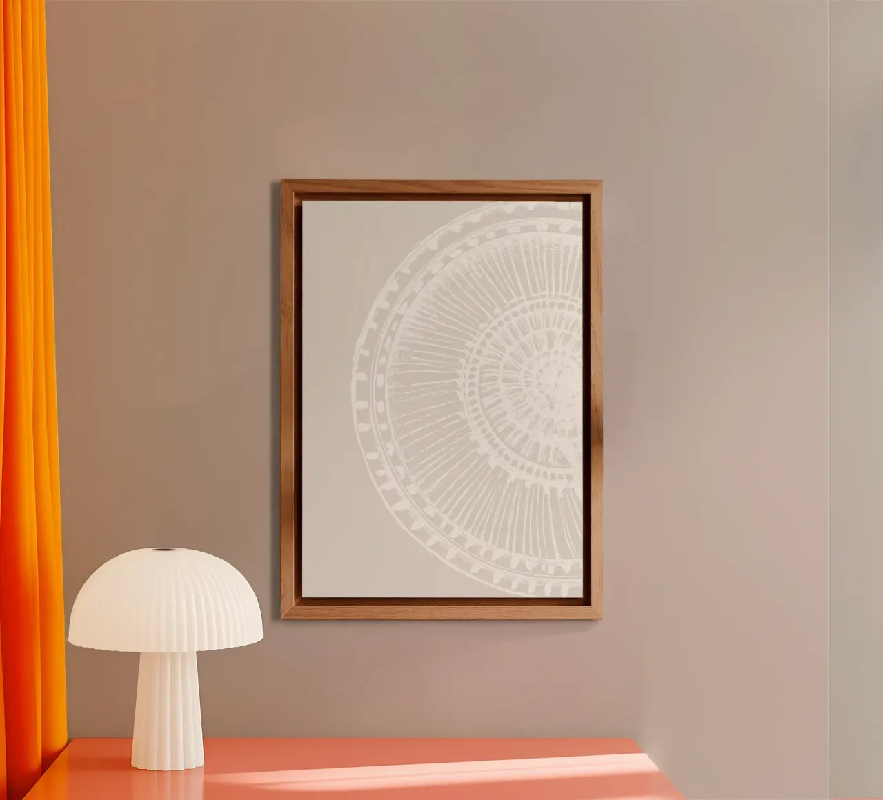 Impression abstraite de coquillages - Art côtier neutre pour la salle de bains alu dibond de ClubArt