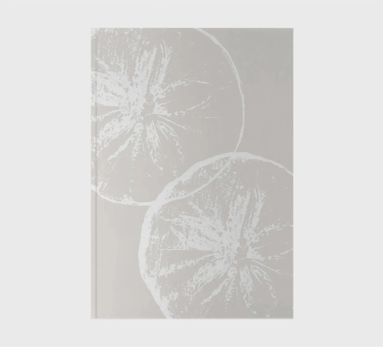 Neutral Citrus Slice Print - Modern Minimalist Kitchen Decor notebook by ClubArt