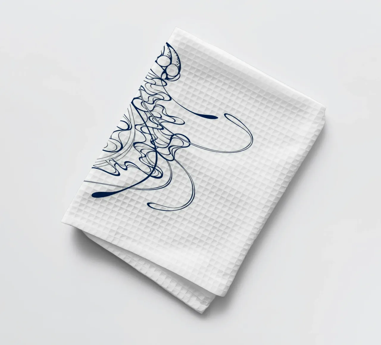 Elegante Quallen Linie Kunstdruck - Meeresleben, Nautische Deko Geschirrtuch von ClubArt