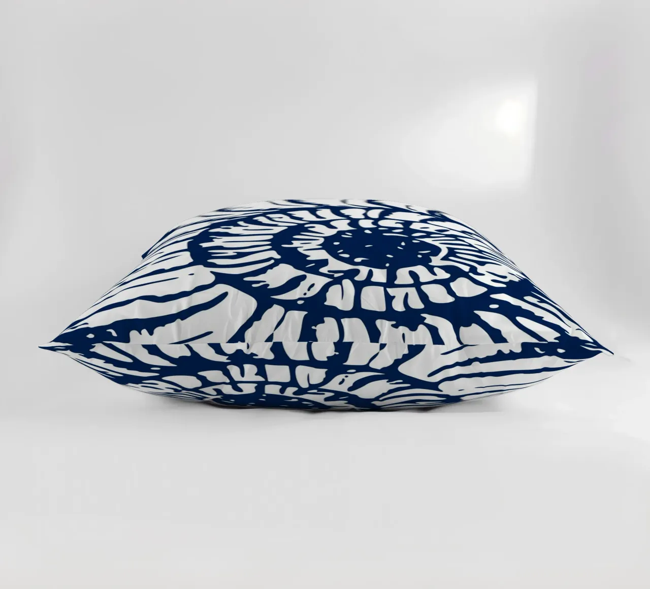 Ammonite Fossil Print - Nautical Blue, Ancient Ocean Art decorative cushion by ClubArt