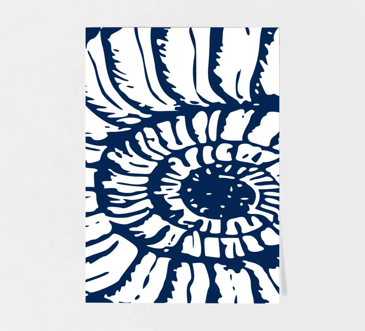 Ammonite Fossil Print - Nautical Blue, Ancient Ocean Art sticker sheet by ClubArt