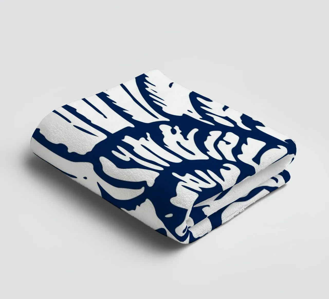 Ammoniet Fossiel Print - Nautisch Blauw, Oude Oceaan Kunst badhanddoek van ClubArt