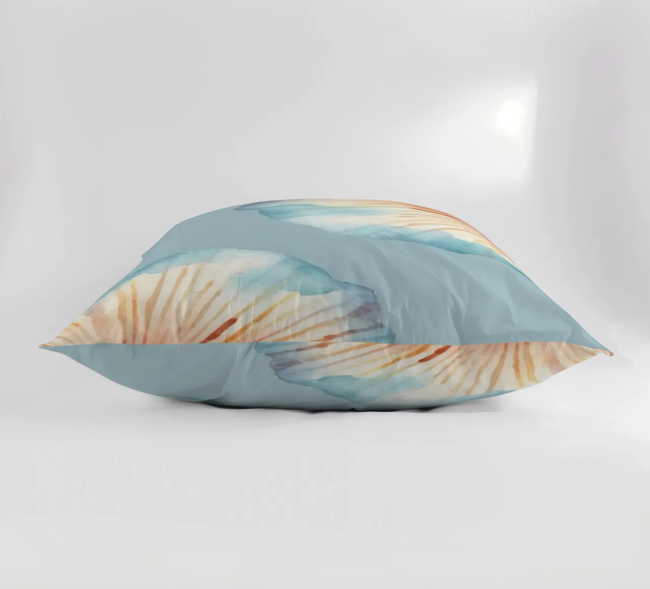 Aquarelle Pastel coquille festonnée - Coastal Art, Mermaidcore D coussin de ClubArt