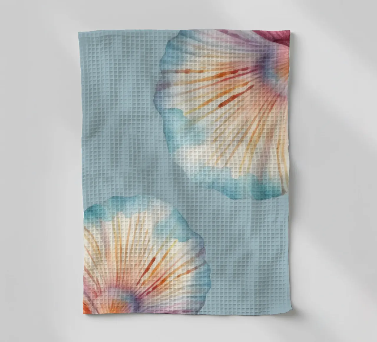 Pastel Scallop Shell Watercolor - Coastal Art, Mermaidcore D tea towel by ClubArt