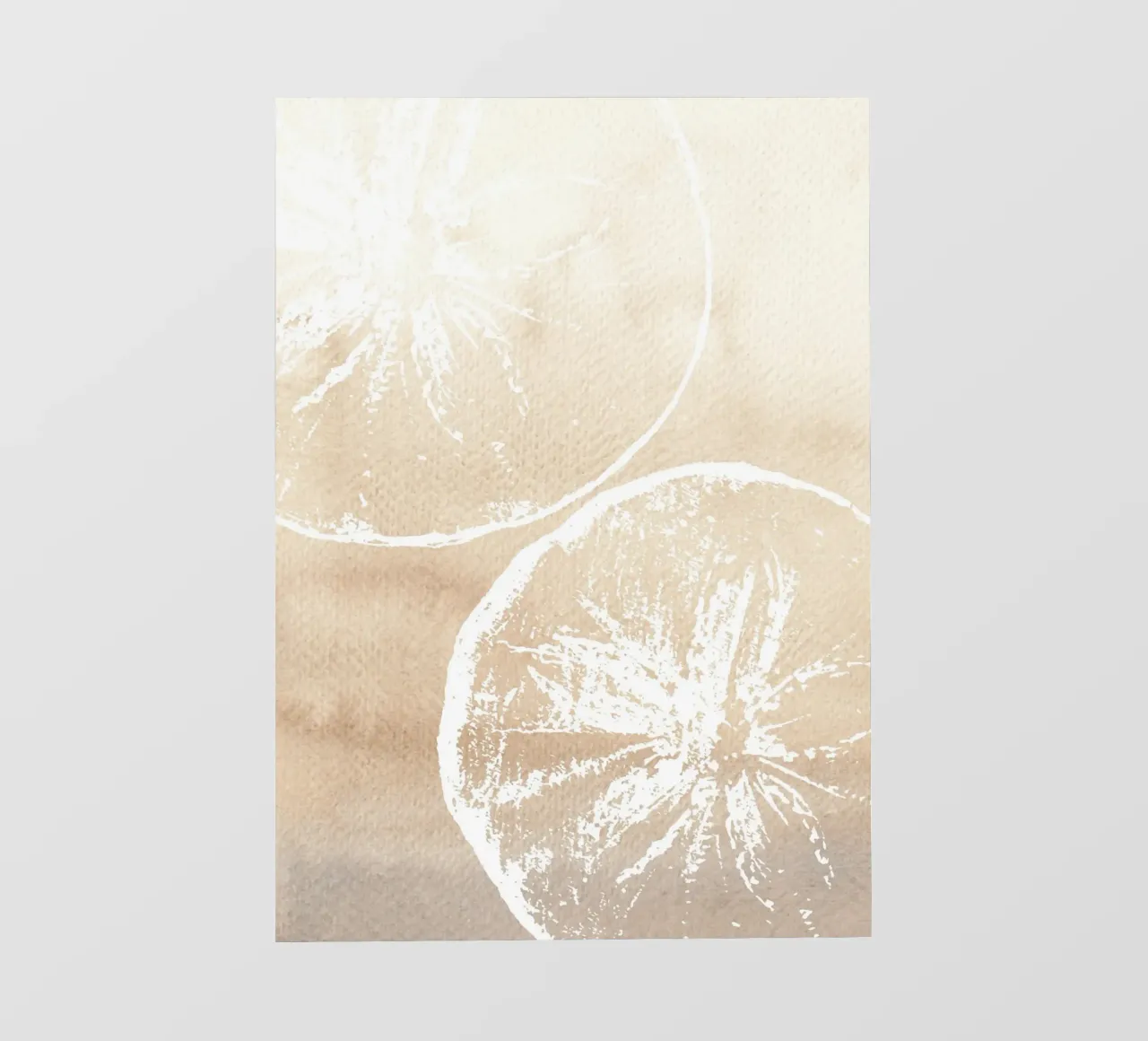 Neutrale citrusvruchtenprint - Modern minimalistisch keukendecor fotobehang van ClubArt