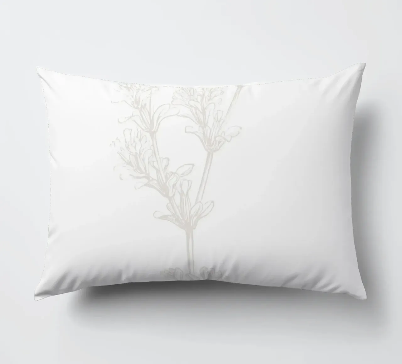 Subtle Botanical Line Art - Minimalist Floral Print, Aesthet coussin de ClubArt