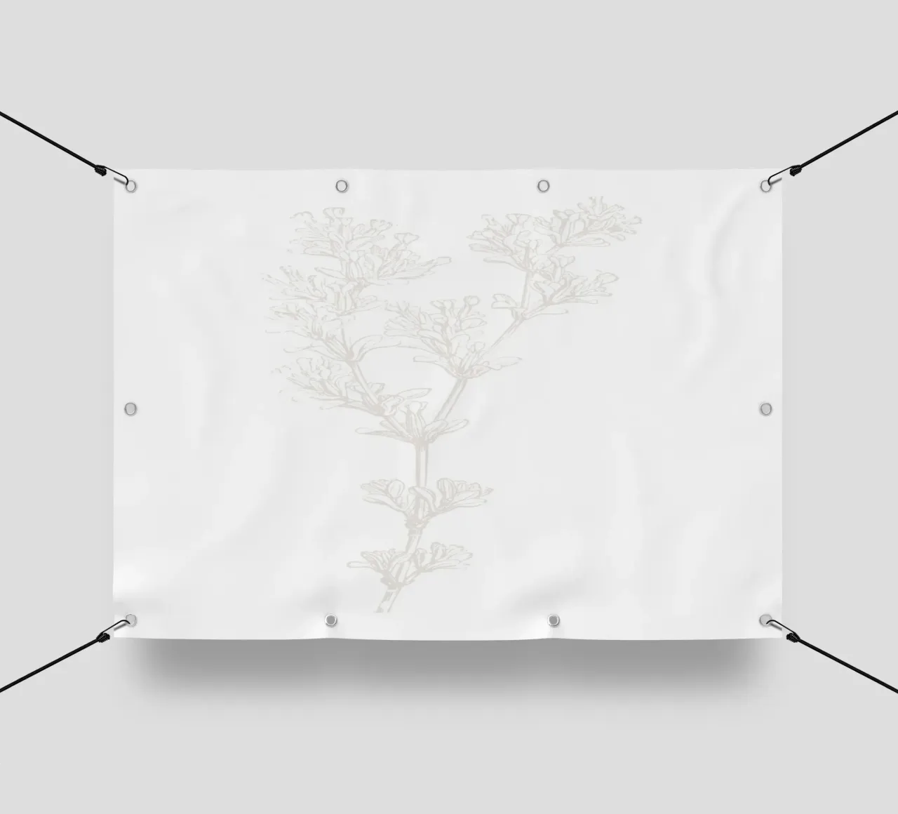 Subtle Botanical Line Art - Minimalist Floral Print, Aesthet pvc cover by ClubArt