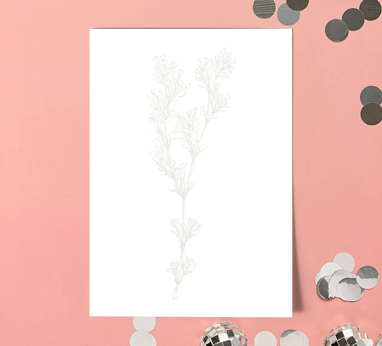 Subtiele Botanische Lijnkunst - Minimalistische Bloemenprint, Esthetisch stickervel van ClubArt
