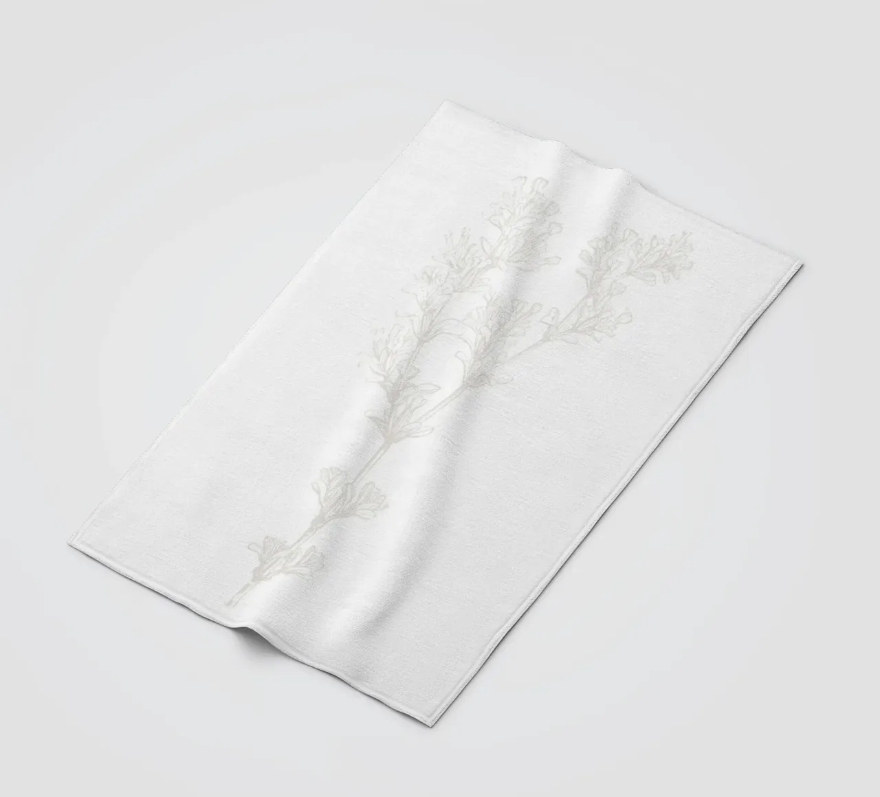 Subtile Botanical Line Art - Minimalistischer Blumendruck, Ästhetik Fleecedecke von ClubArt