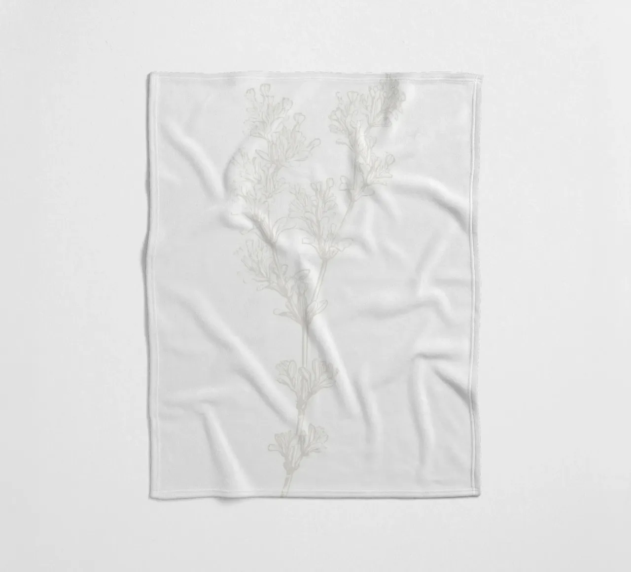 Subtile Botanical Line Art - Minimalistischer Blumendruck, Ästhetik Fleecedecke von ClubArt