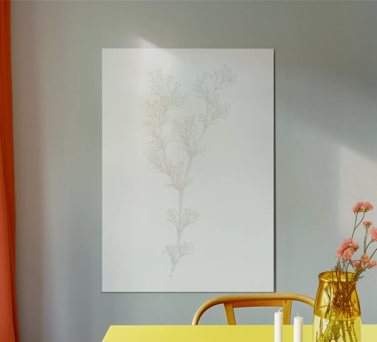 Subtile Botanical Line Art - Minimalistischer Blumendruck, Ästhetik Hahnemühle von ClubArt