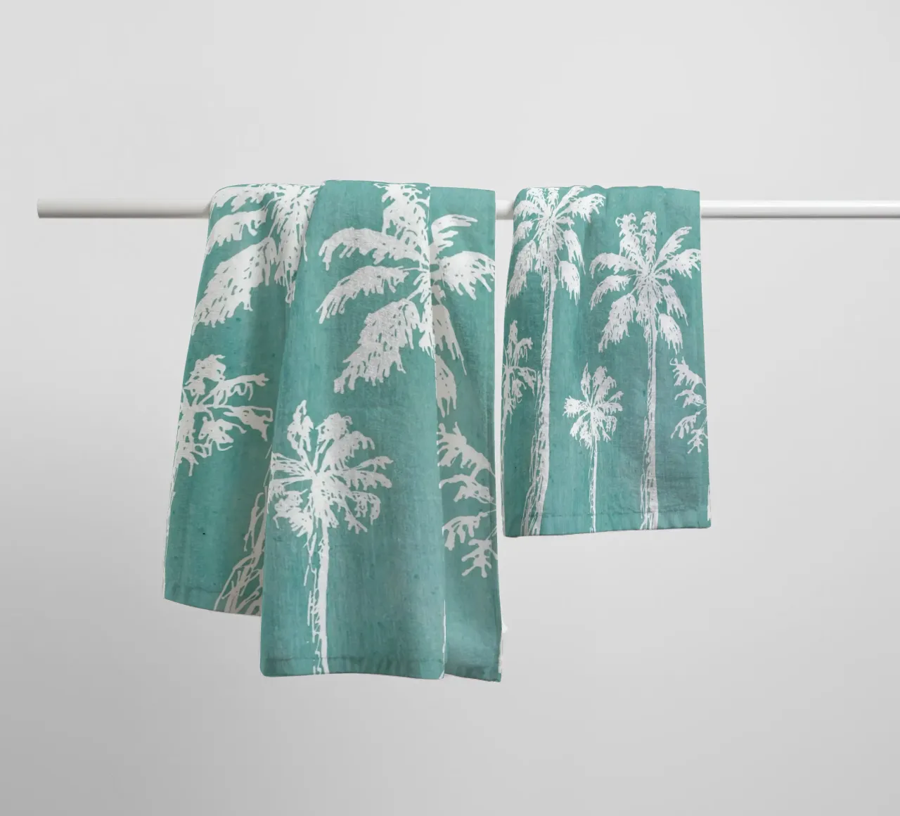 Distressed Palm Trees Print - Coastal Decor, Summer Vibes Ar towel by ClubArt