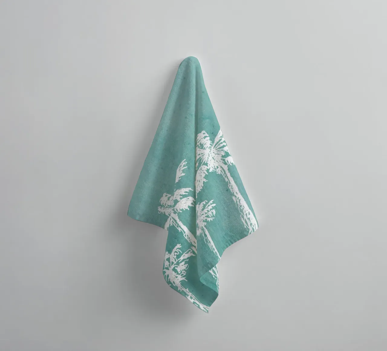 Distressed Palm Trees Print - Coastal Decor, Summer Vibes Ar towel by ClubArt