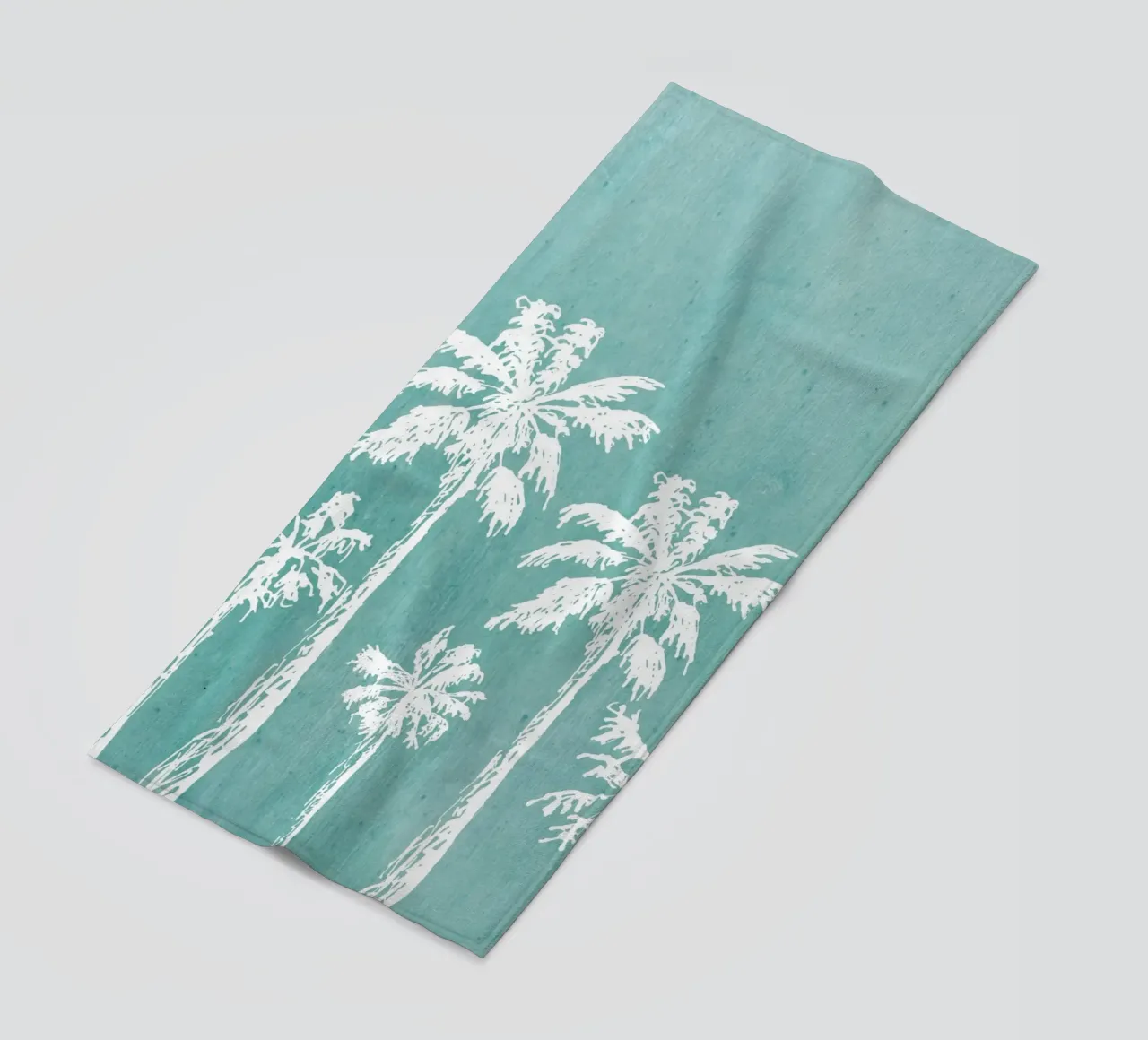 Distressed Palm Trees Print - Coastal Decor, Summer Vibes Ar beach towel by ClubArt