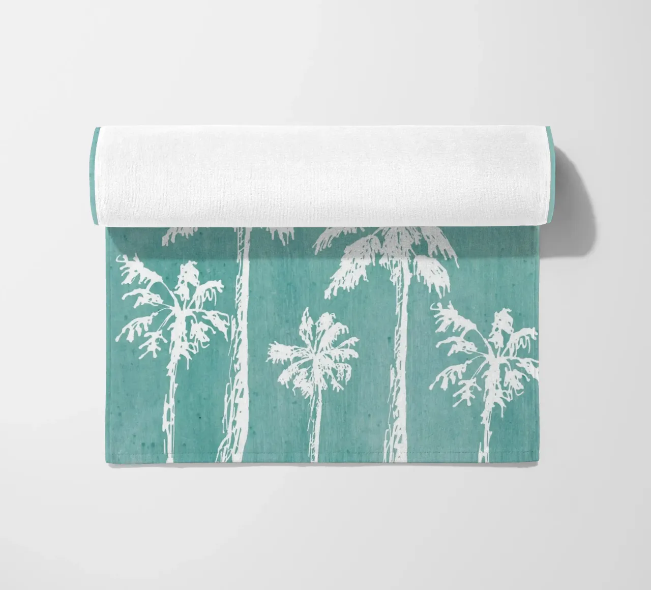 Distressed Palm Trees Print - Coastal Decor, Summer Vibes Ar beach towel by ClubArt